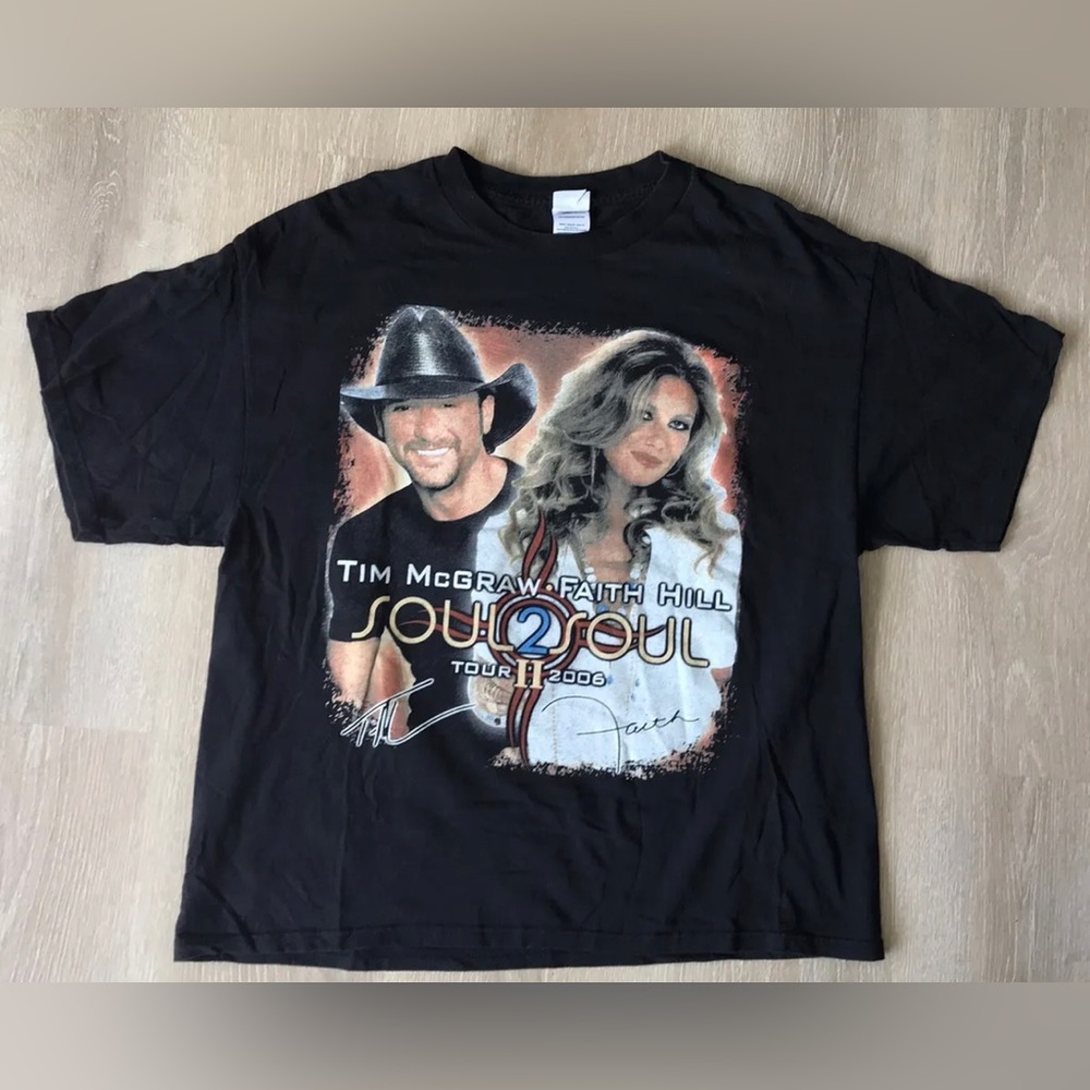 Tim McGraw & Faith Hill Soul 2 Soul Tour II 2006 Graphic T-Shirt - Size XL